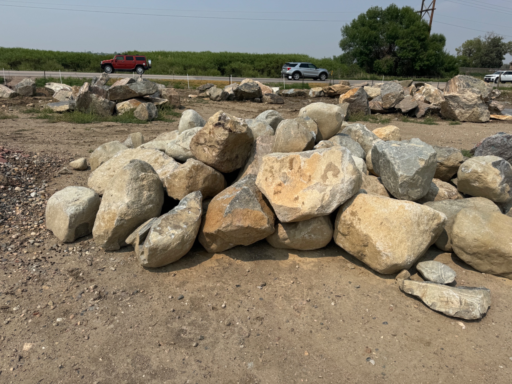 Decorative boulder inventory — large landscape boulders Colorado